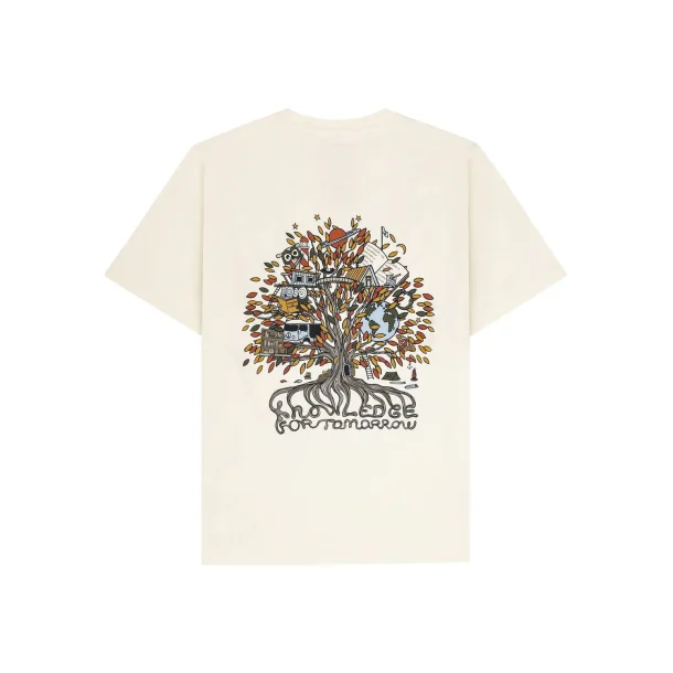 Knowledge Cotton Back print t-shirt - white multi 1010169