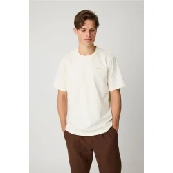 Knowledge Cotton Back print t-shirt - white multi 1010169