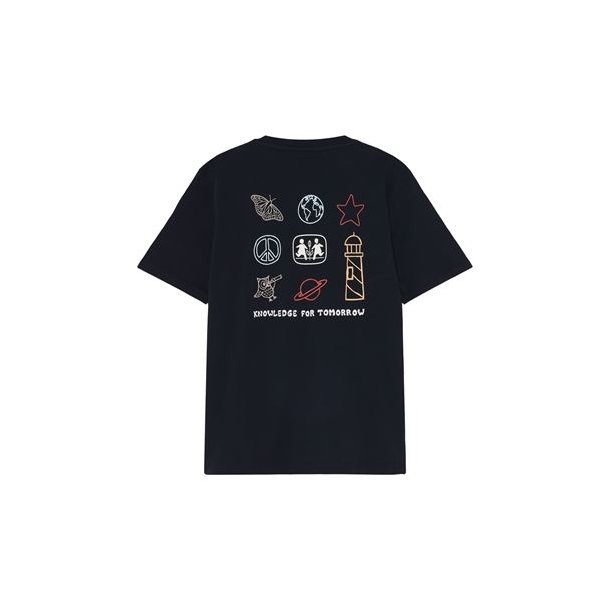 Knowledge Cotton Back print t-shirt - night sky 1010182