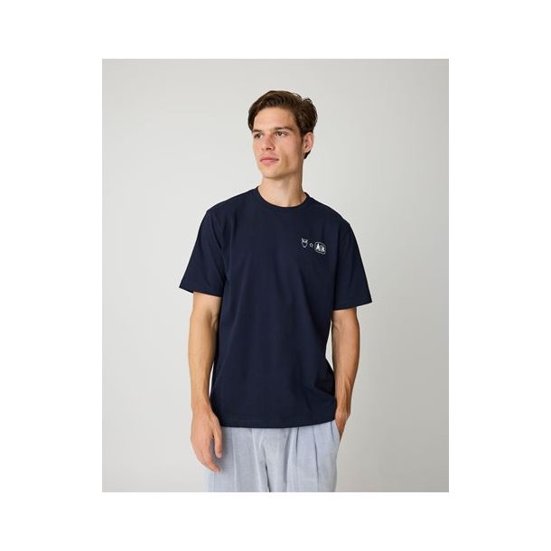 Knowledge Cotton Back print t-shirt - night sky 1010182