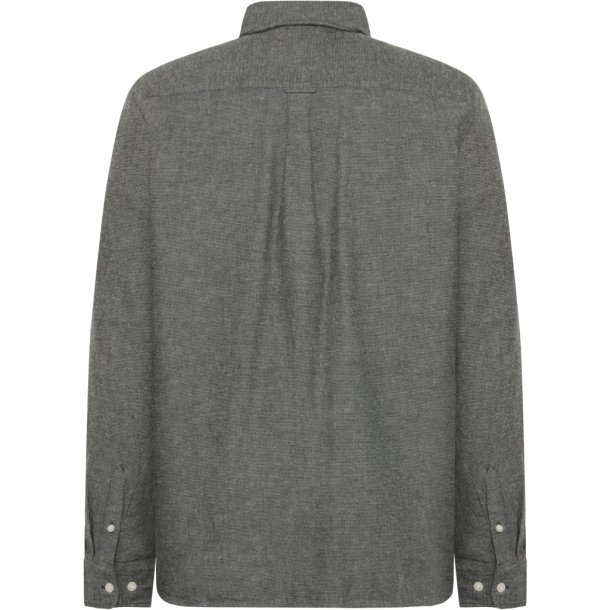 Knowledge Cotton fishbone flannel shirt 1090153 - forrest night 