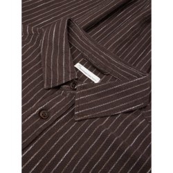 Knowledge Cotton Stribed Shirt 1090154 - brown stripe