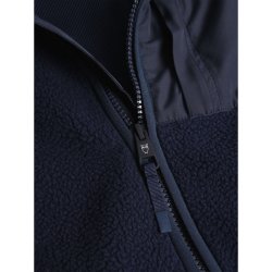 Knowledge Cotton loose fit zip fleece - night sky 