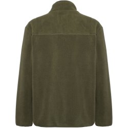 Knowledge Cotton loose fit zip fleece - burned olive