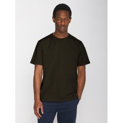 Knowledge Cotton  Regular fit Badge t-shirt 1010605 - black