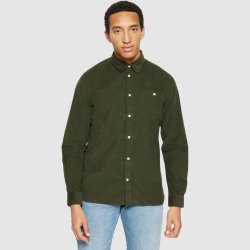 Knowledge Cotton Corduroy Shirt 1090053 - Forrest Night 