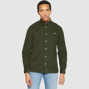 Knowledge Cotton Corduroy Shirt 1090053 - Forrest Night 