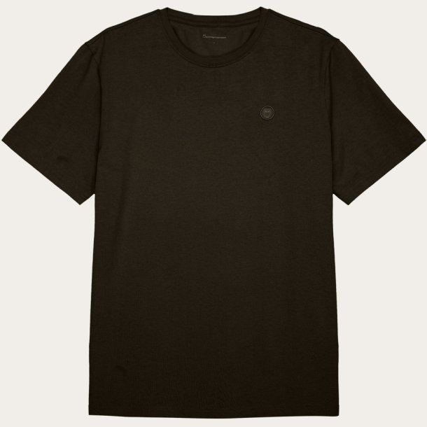 Knowledge Cotton  Regular fit Badge t-shirt 1010605 - black