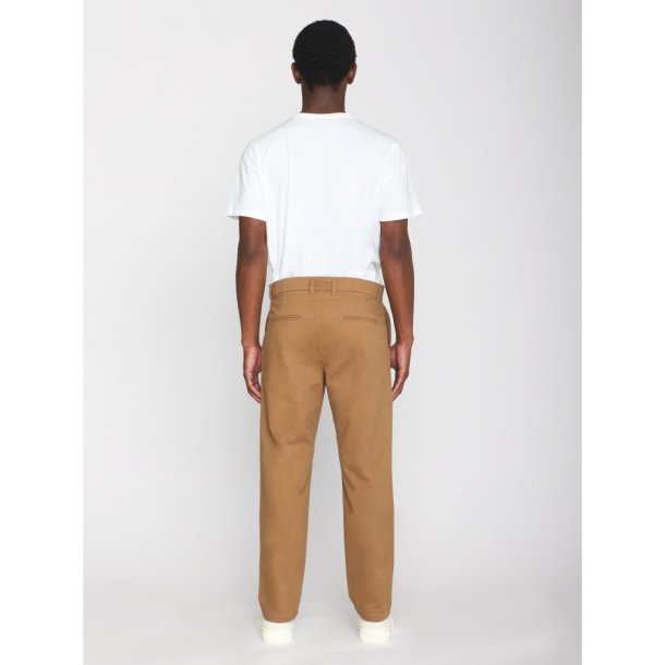 Knowledge Cotton CHUCK almindelige chino twill bukser - tuffet/brun 