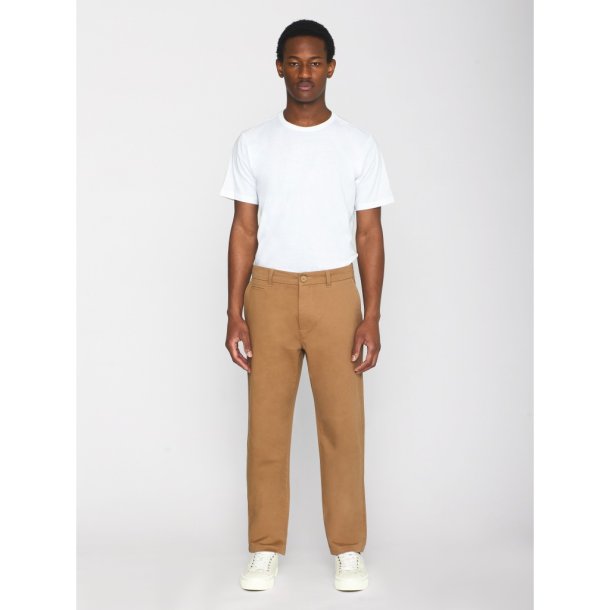 Knowledge Cotton CHUCK almindelige chino twill bukser - tuffet/brun 
