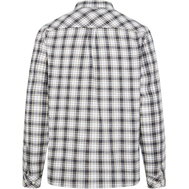 Knowledge Cotton Checked Flannel Shirt 1090150 - blue check 