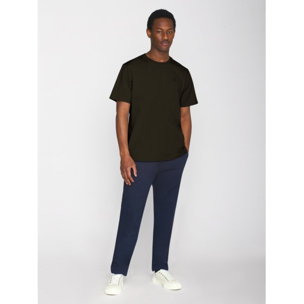 Knowledge Cotton  Regular fit Badge t-shirt 1010605 - black