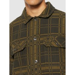 Knowledge Cotton Dobbeltbundet ternet overshirt - green check 1190058