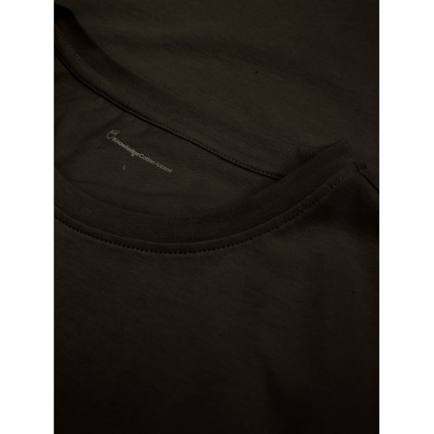 Knowledge Cotton  Regular fit Badge t-shirt 1010605 - black