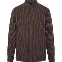 Knowledge Cotton Stribed Shirt 1090154 - brown stripe