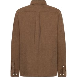 Knowledge Cotton fishbone flannel shirt 1090153 - chocolate torte 