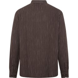 Knowledge Cotton Stribed Shirt 1090154 - brown stripe