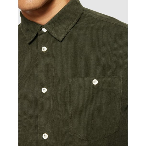 Knowledge Cotton Corduroy Shirt 1090053 - Forrest Night 