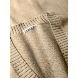 Knowledge Cotton Jacquard knitted cardigan - light feather grey 1080148