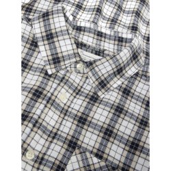 Knowledge Cotton Checked Flannel Shirt 1090150 - blue check 
