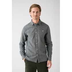 Knowledge Cotton fishbone flannel shirt 1090153 - forrest night 
