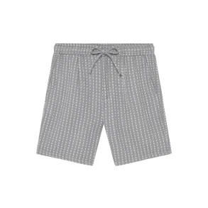 Knowledge Cotton Ash comfort structure shorts - grey stripe 1050089