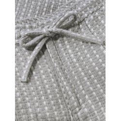 Knowledge Cotton Ash comfort structure shorts - grey stripe 1050089