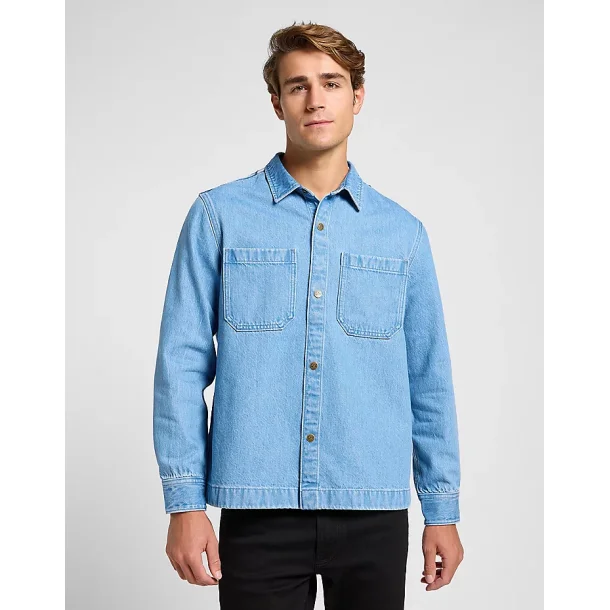 Lee 2 pkt. overshirt - light blue