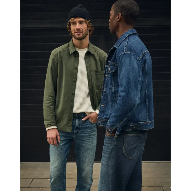 Lee paneled overshirt - oak moss 