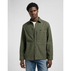 Lee paneled overshirt - oak moss 