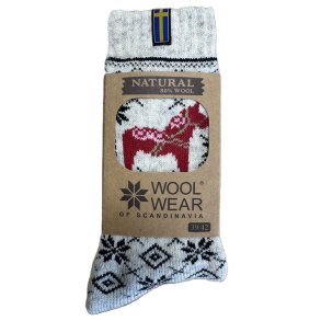 120 Uldsokker Dalahest WOOLWEAR of Scandinavia 80% uld 