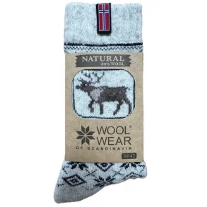 127B Uldsokker Reindeer 80% uld fra WOOLWEAR of Scandinavia