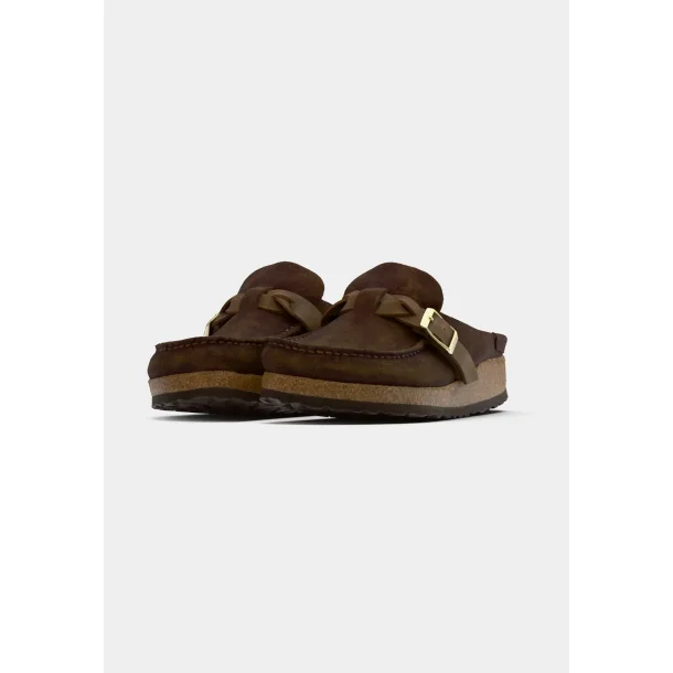 Birkenstock Buckley braided suede - brun (smal model) 