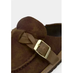 Birkenstock Buckley braided suede - brun (smal model) 