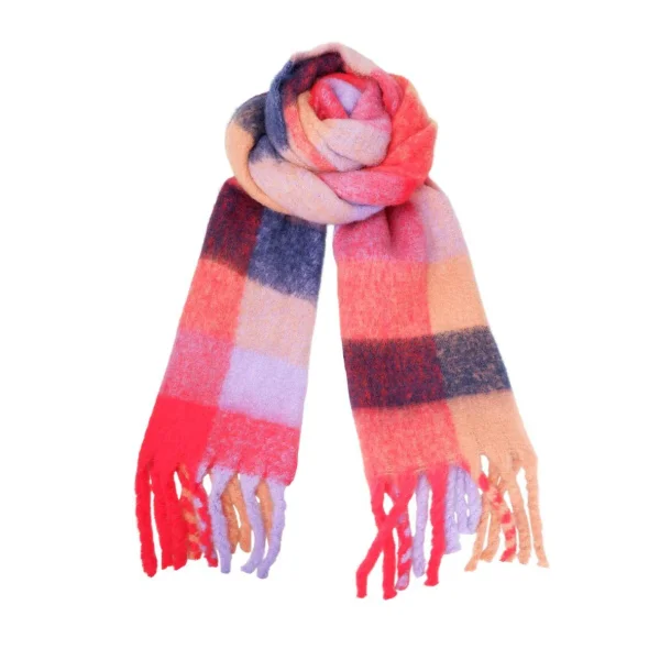 Black Colour BCJules soft winter scarf - rd mix. 