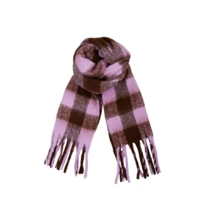 Black Colour BCNorth winter scarf - rosa/brun