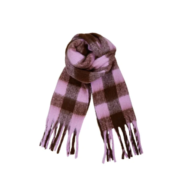 Black Colour BCNorth winter scarf - rosa/brun