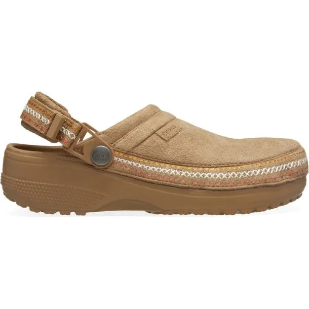 Crocs crafted vgn suede stitch clog - tan 