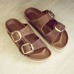 Birkenstock Arizona Big Buckle - Oiled Leather - Cognac (bred model) 