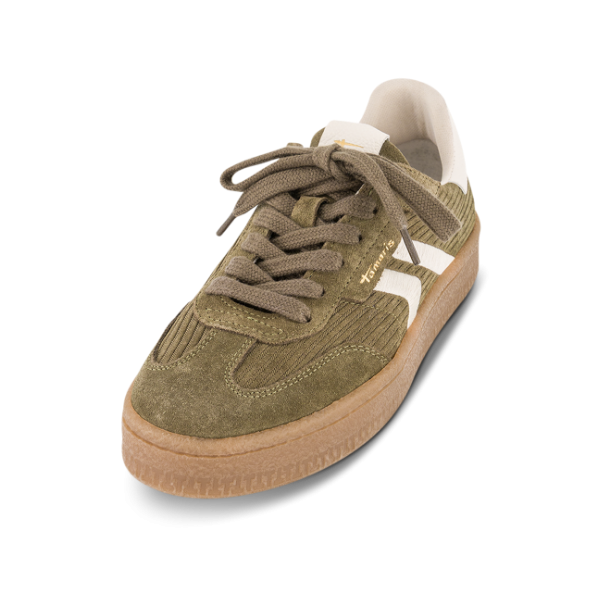 Tamaris sneaker- oliven/hvid 1-23723-44 