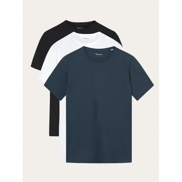 Knowledge Cotton 3-pack t-shirt - item colour 1010068
