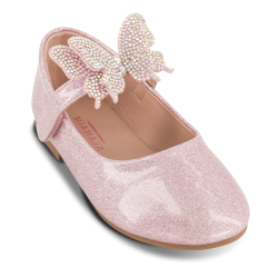 Mia Maja ballerina med sommerfugl - rosa glimmer 3416500305