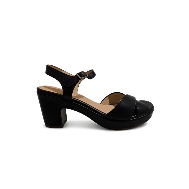 Wonders sandal - sort F-5861