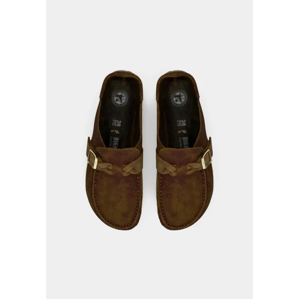 Birkenstock Buckley braided suede - brun (smal model) 