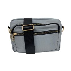 Black Colour Vanda crossover bag - lt grey 9262