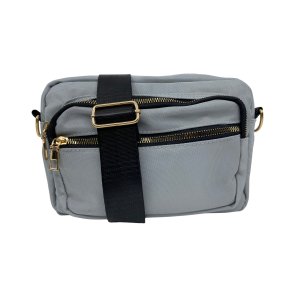 Black Colour Vanda crossover bag - lt grey 9262