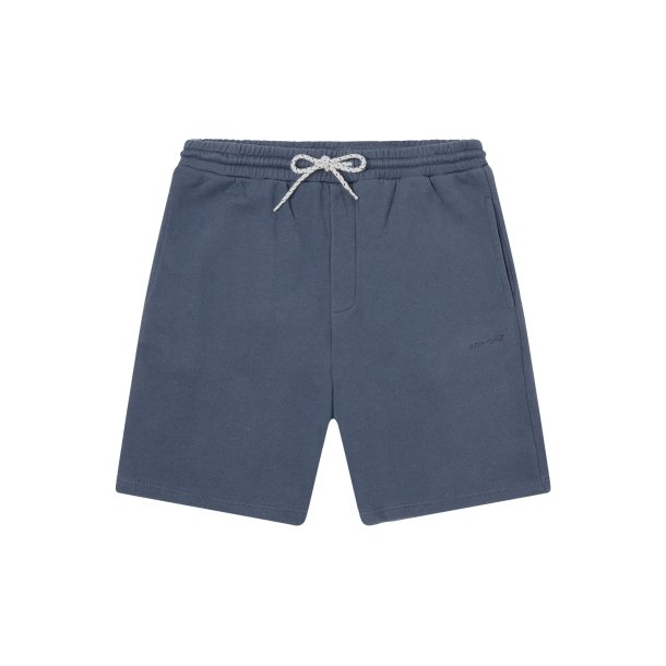 Knowledge Cotton - Sweat shorts with loge embr. 1050065 - vintage indigo