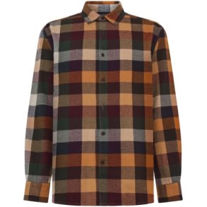 Knowledge Cotton organic checked flannel shirt - multi check 1090216