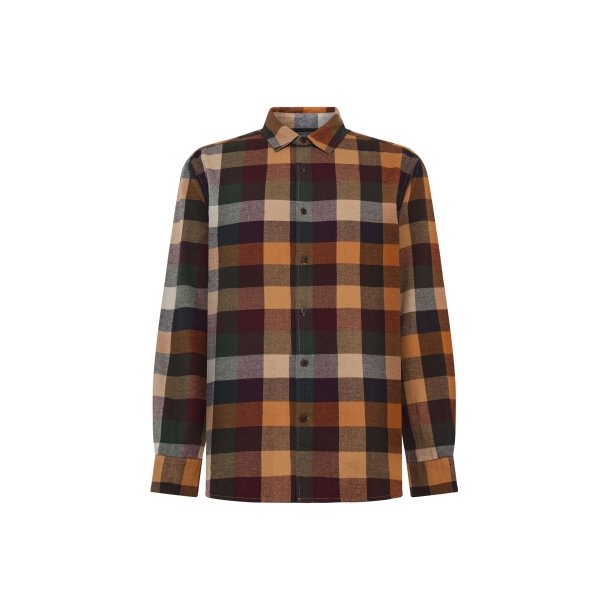 Knowledge Cotton organic checked flannel shirt - multi check 1090216