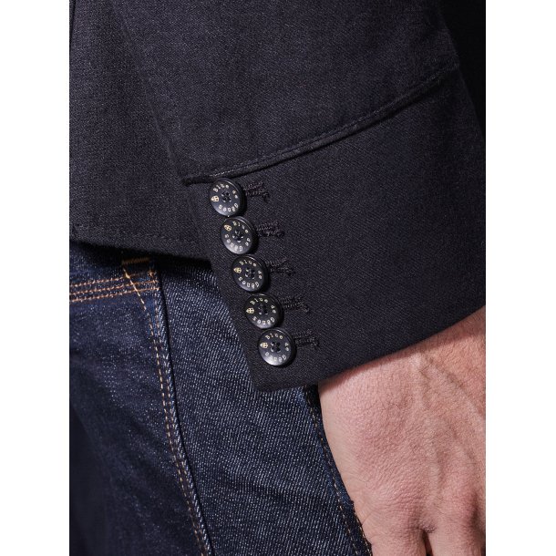 Blue de Gnes Casella officers blazer - Black